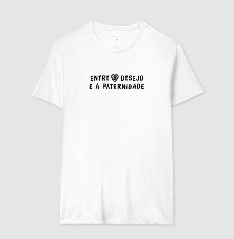 Camiseta "Entre Desejo e a Paternidade" | Estampa com Nó Borromeano