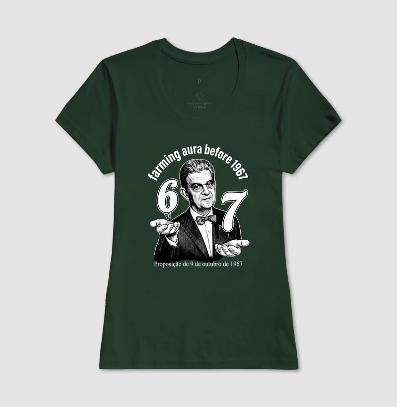 Camiseta Psicanálise Lacan "67: Farming Aura" | Proposição de 9 de Outubro de 1967 & Meme Culture
