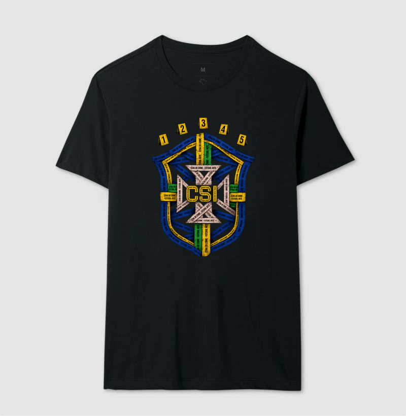 Camiseta Perícia na Copa "CSI Brasil" | O Escudo do Futebol Arte