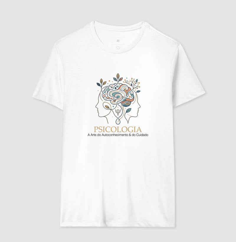 Camiseta Psicologia - Cérebro Floral e Mente Relacional