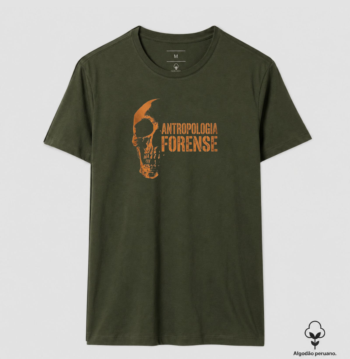 Camiseta Algodão Peruano Antropologia Forense | Os Ossos Revelam a História (Amber Style)