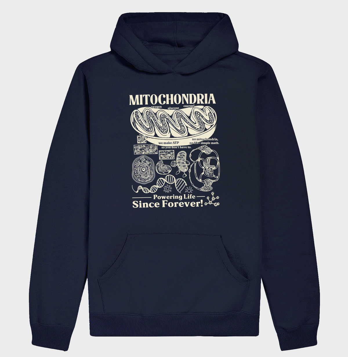Hoodie Moletom "Mitochondria: Powering Life" | A Usina de Força da Vida