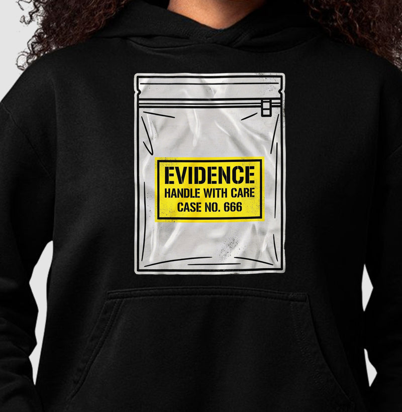 Hoodie Moletom True Crime "Evidence Bag" | Caso Nº 666
