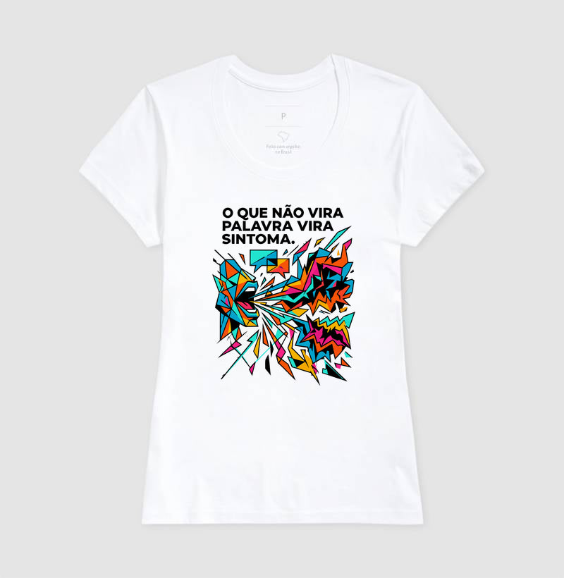 Camiseta Palavra e Sintoma | Psicologia & Conexão