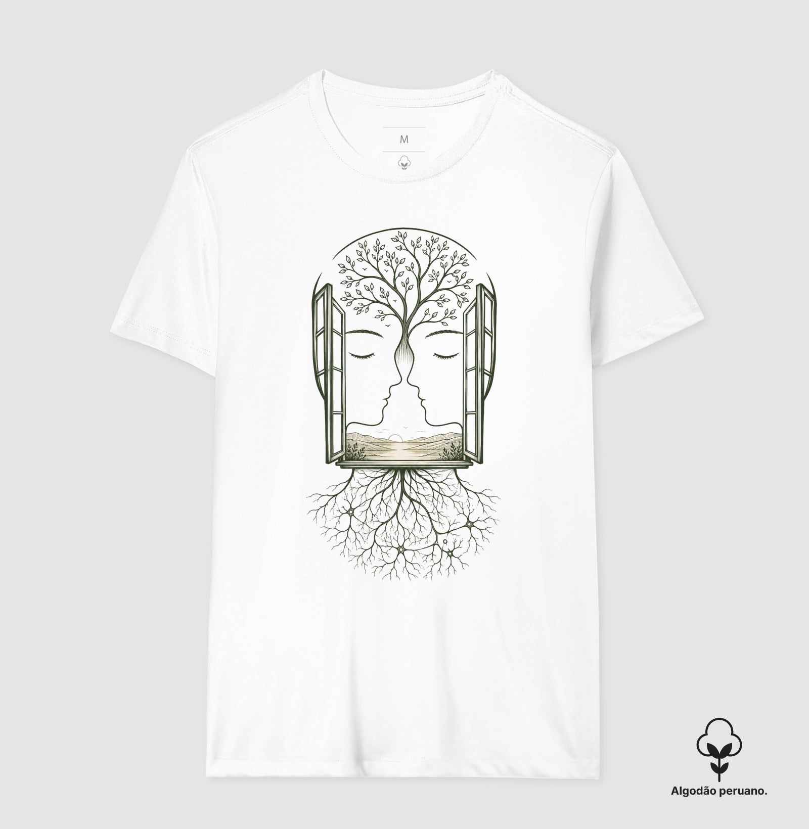 Camiseta Algodão Peruano "Gestalt: Figura, Fundo e Totalidade" | A Poesia da Percepção