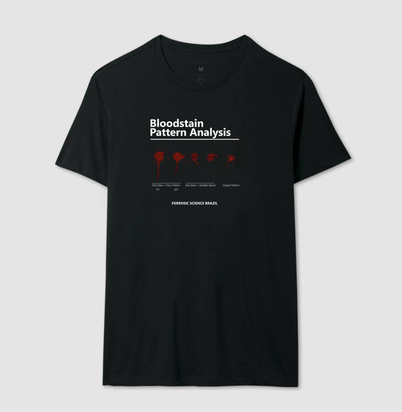 Camiseta Ciência Forense - Análise de Padrões de Sangue (BPA) | True Crime