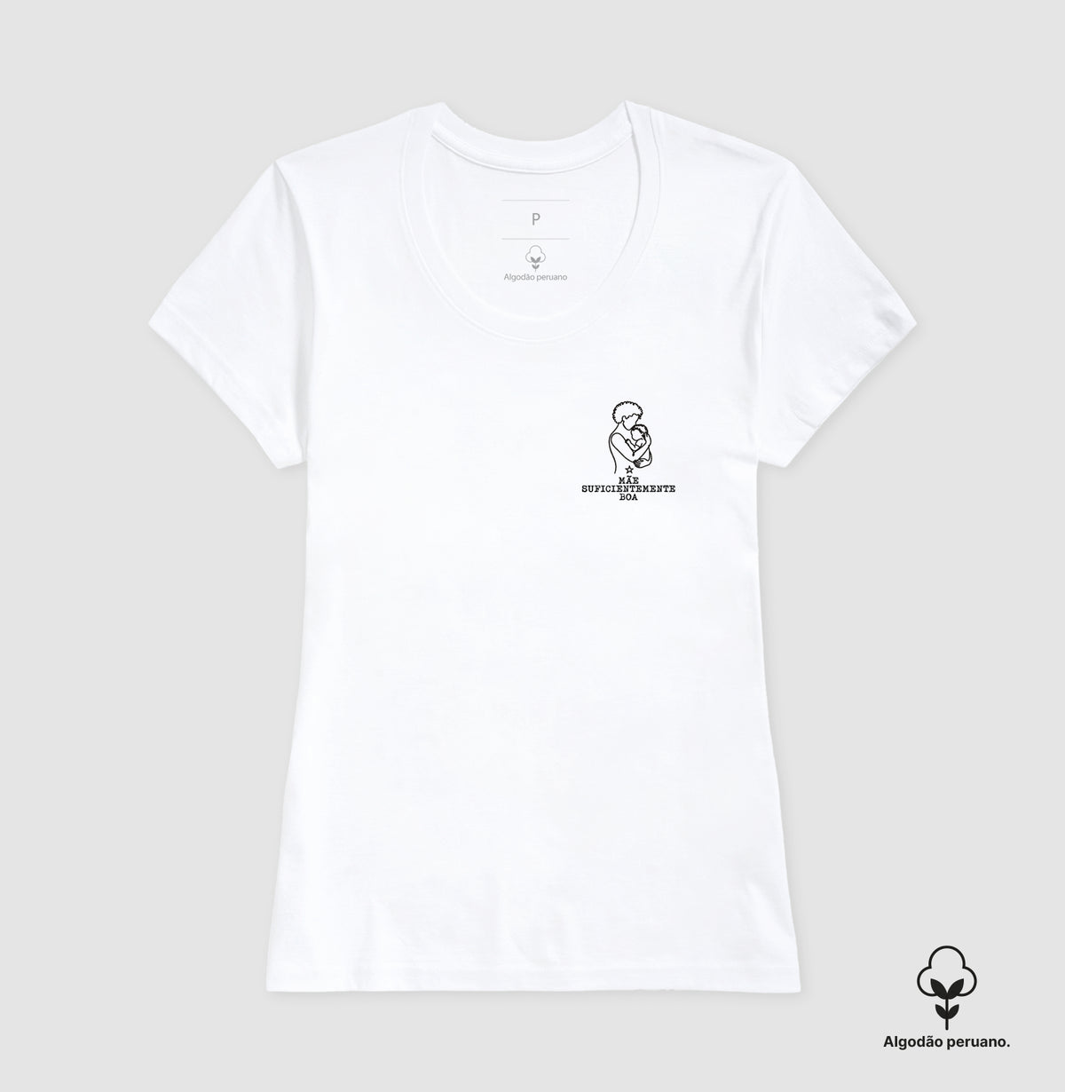 Camiseta Algodão Peruano Psicanálise Winnicott - Mãe Suficientemente Boa | Line Art