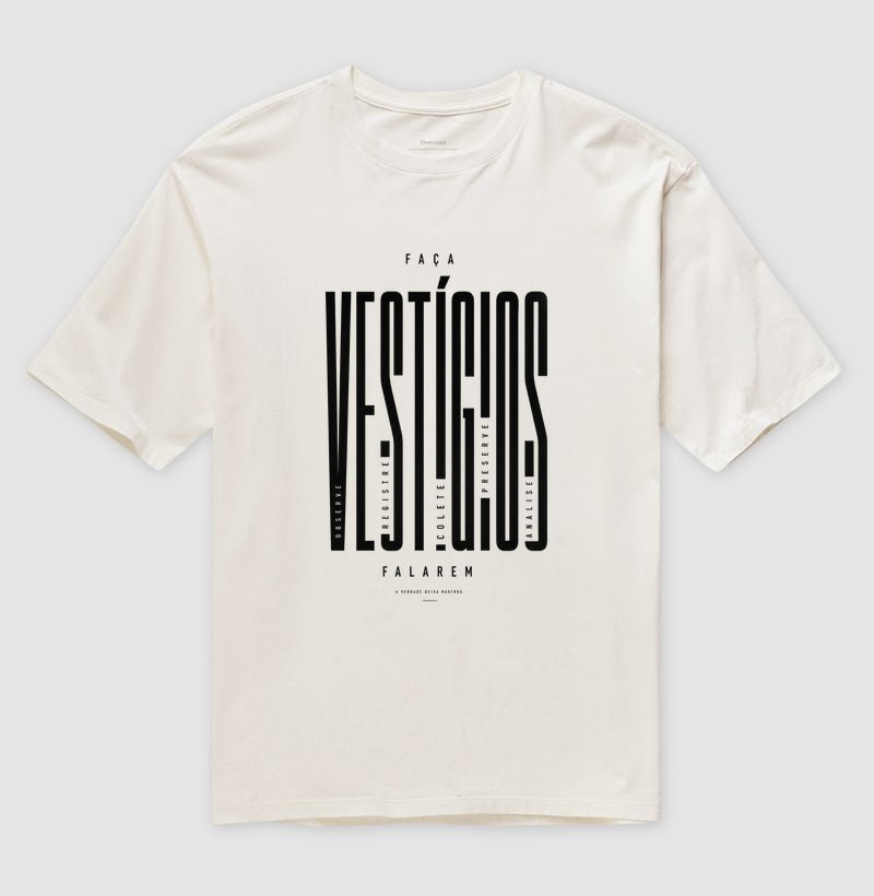 Camiseta Oversized  "Faça Vestígios Falarem" | Perícia Criminal & Cadeia de Custódia