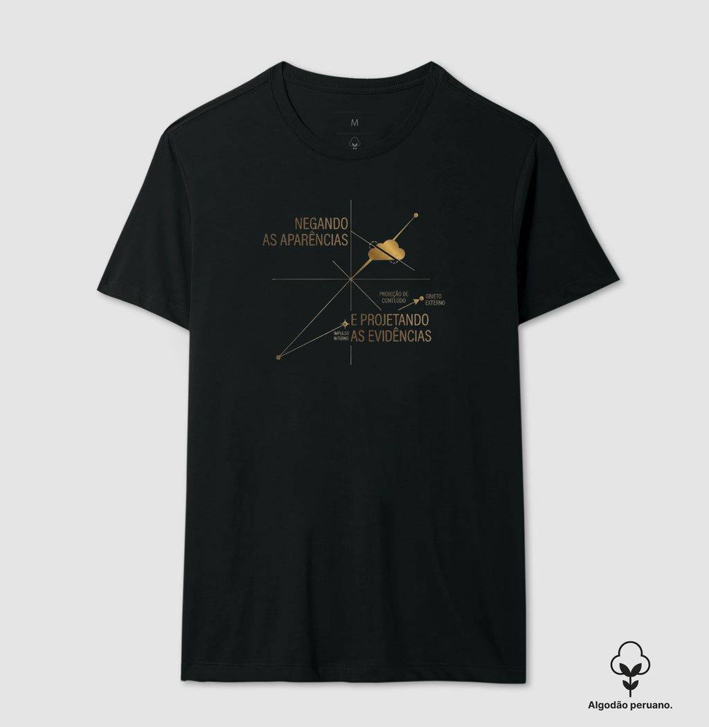 Camiseta Algodão Peruano Psicanálise Anna Freud - Mecanismos de Defesa (Negação e Projeção) | Diagrama Minimalista