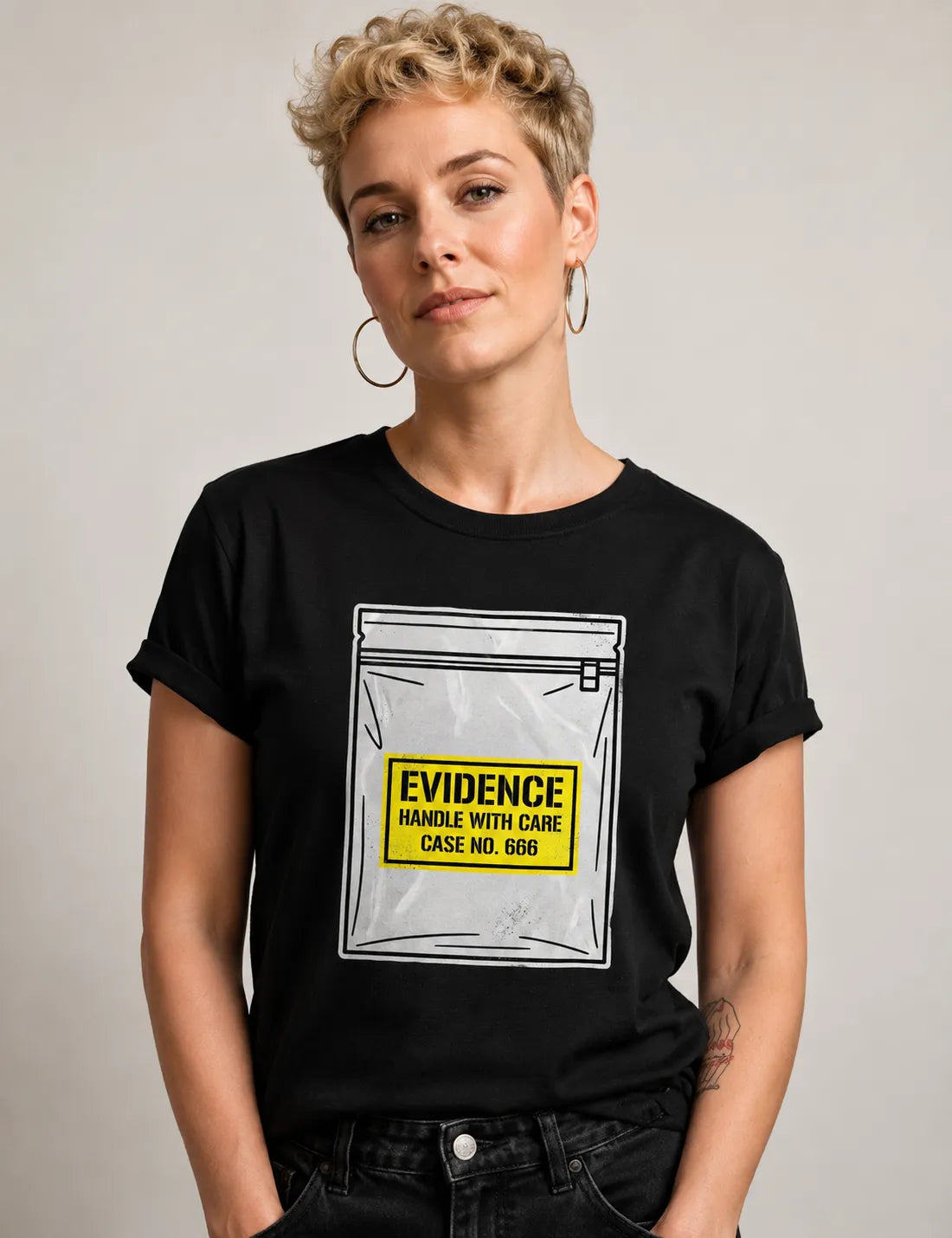 Camiseta True Crime "Evidence Bag" | Caso Nº 666