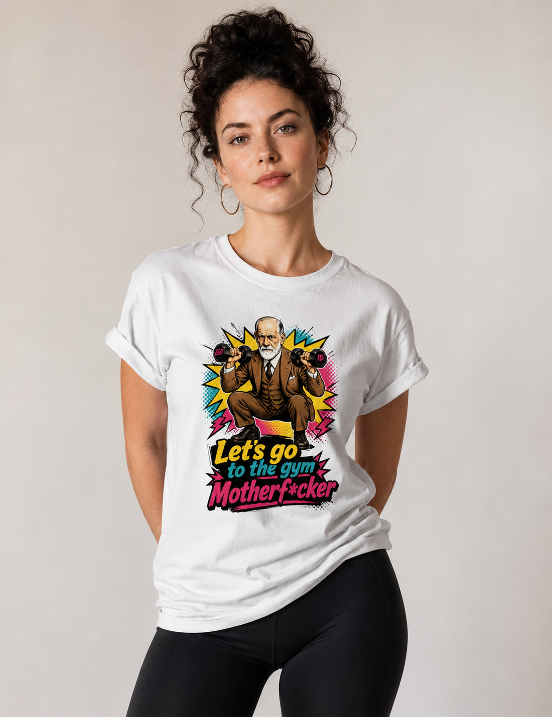 Camiseta "Freud na academia" | O Equilíbrio entre o Ego e o Id