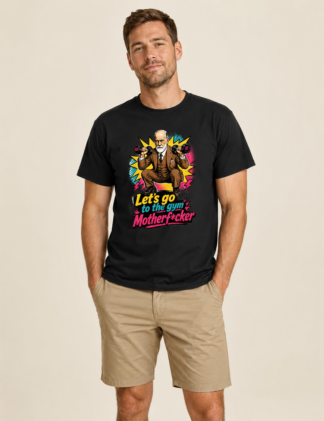 Camiseta "Freud na academia" | O Equilíbrio entre o Ego e o Id