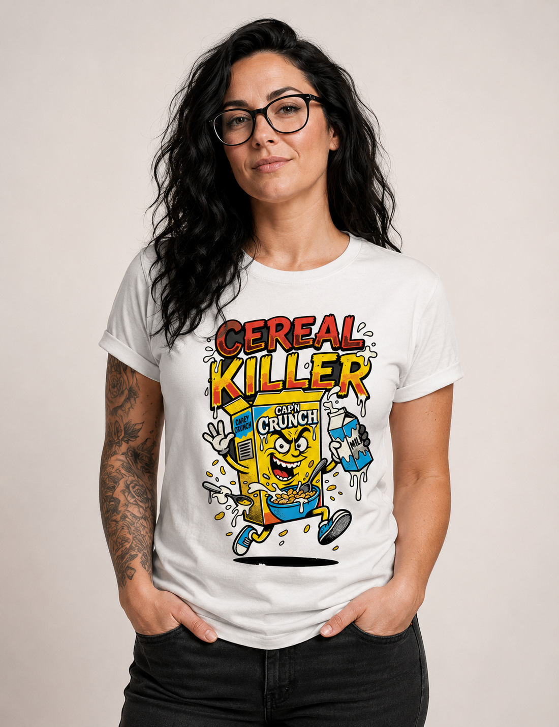 Camiseta Cereal Killer: Trocadilho de Cereal - Pop Art HQ