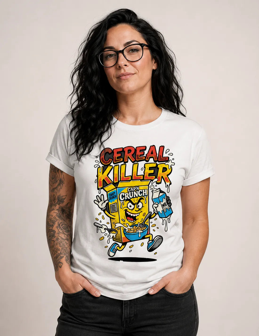 Camiseta Cereal Killer: Trocadilho de Cereal - Pop Art HQ