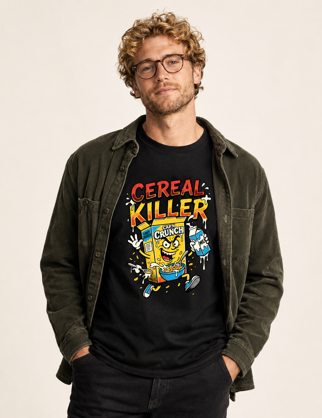 Camiseta Cereal Killer: Trocadilho de Cereal - Pop Art HQ