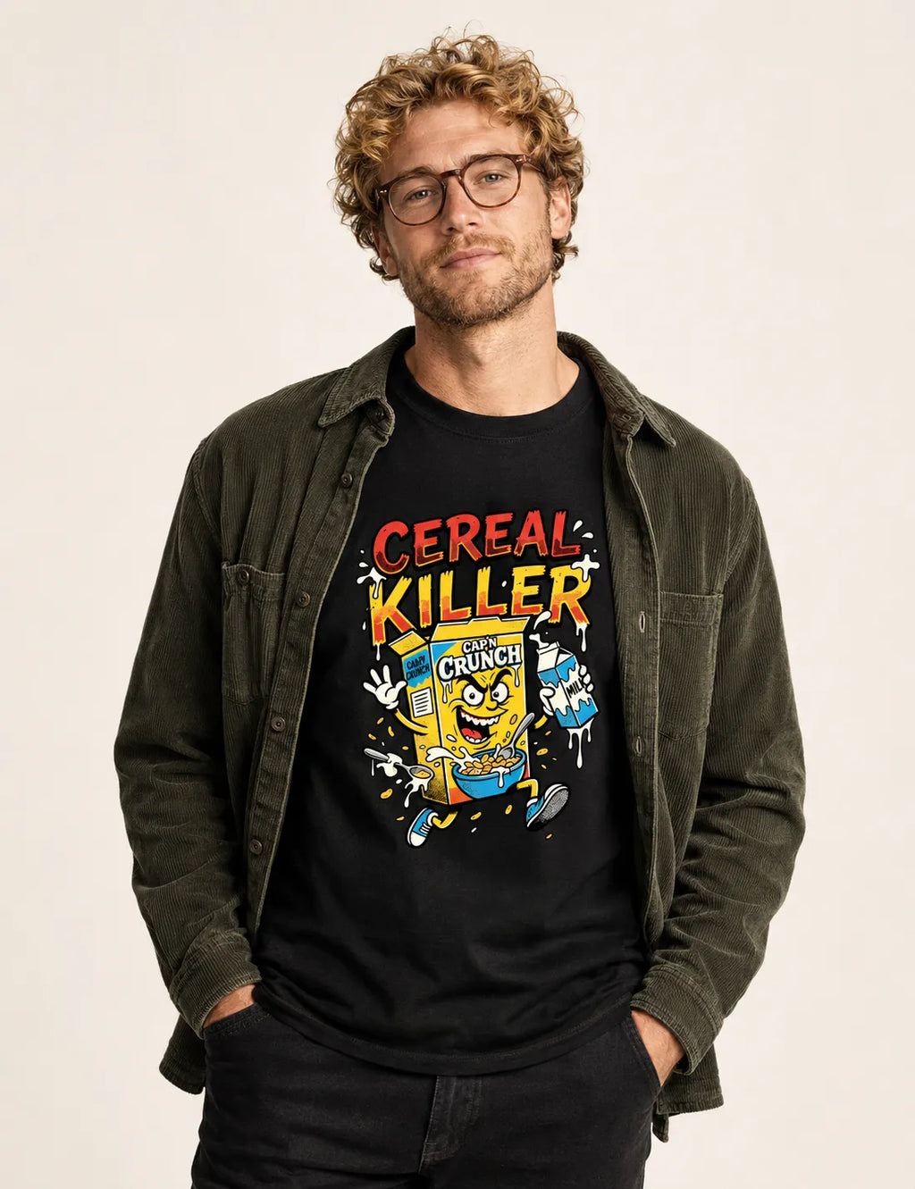 Camiseta Cereal Killer: Trocadilho de Cereal - Pop Art HQ