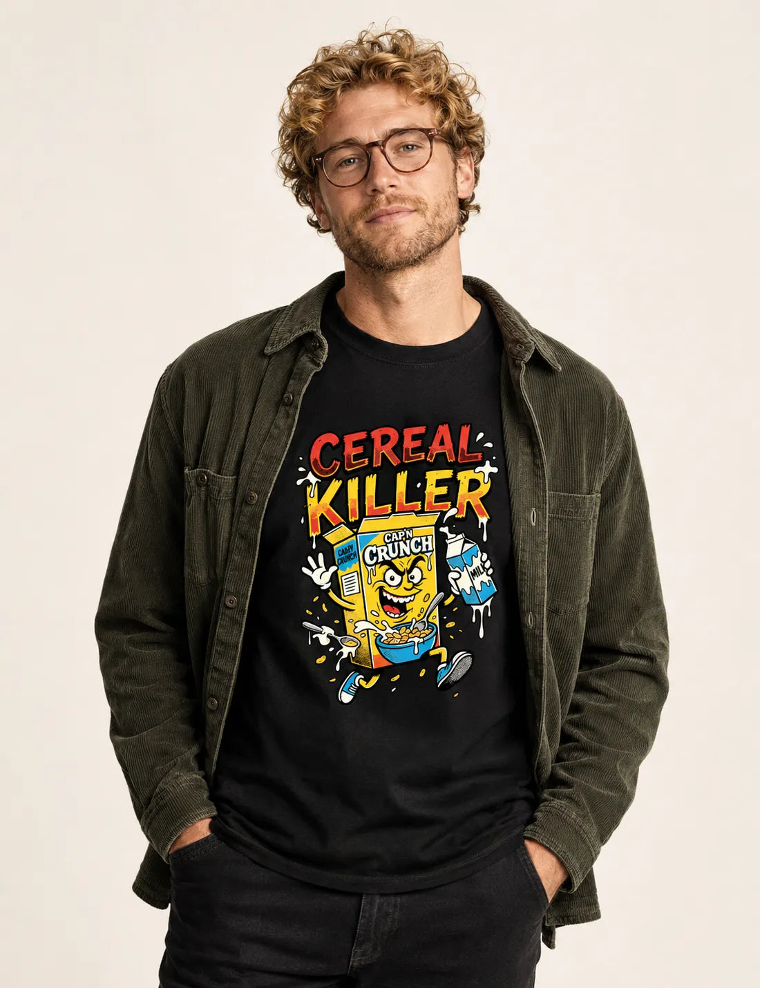 Camiseta Cereal Killer: Trocadilho de Cereal - Pop Art HQ