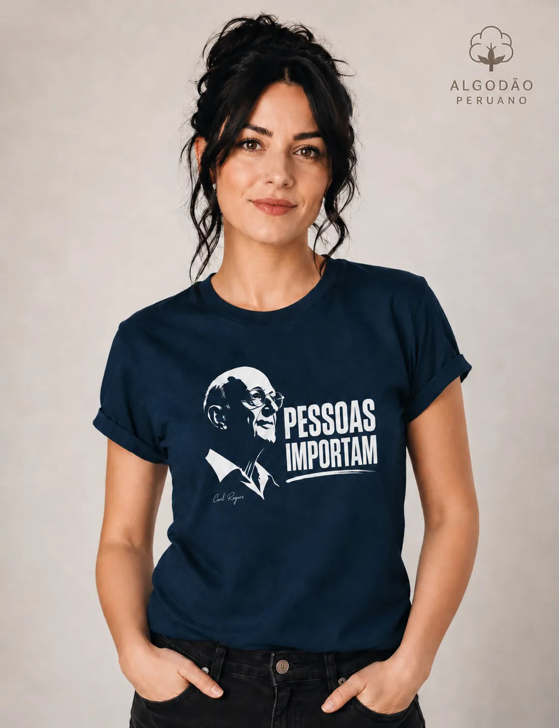 Camiseta Algodão Peruano Psicologia Humanista "Pessoas Importam" | Abordagem Centrada na Pessoa