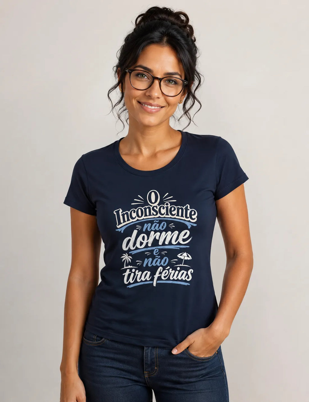 Camiseta "O Inconsciente Não Dorme e Não Tira Férias"