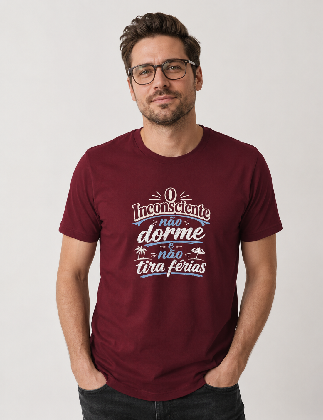 Camiseta "O Inconsciente Não Dorme e Não Tira Férias"