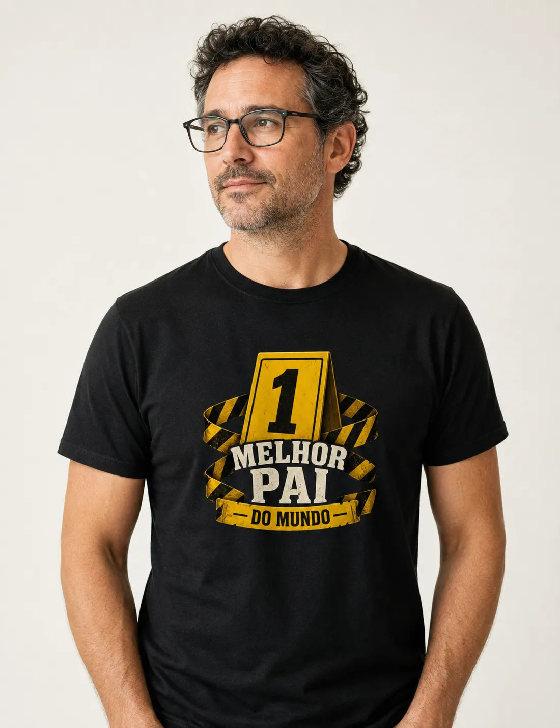 Camiseta Criminalística "Melhor Pai do Mundo" | Marcador de Evidência Nº 1