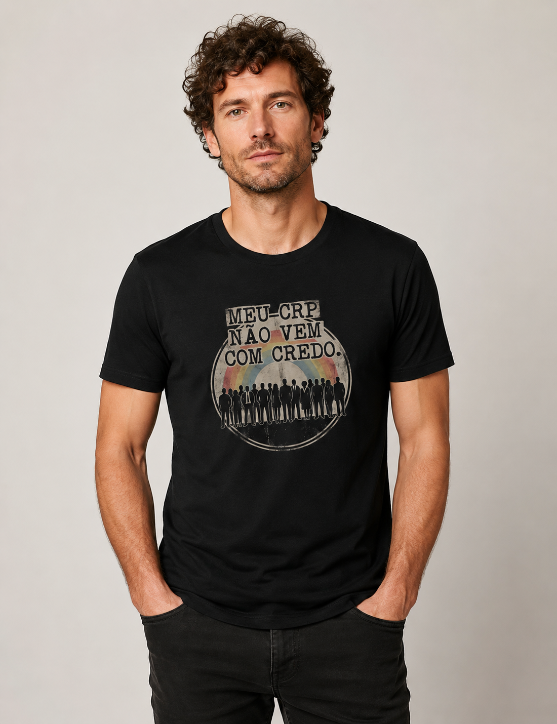 Camiseta "Meu CRP Não Vem Com Credo" | Psicologia Laica, Ética e Diversidade