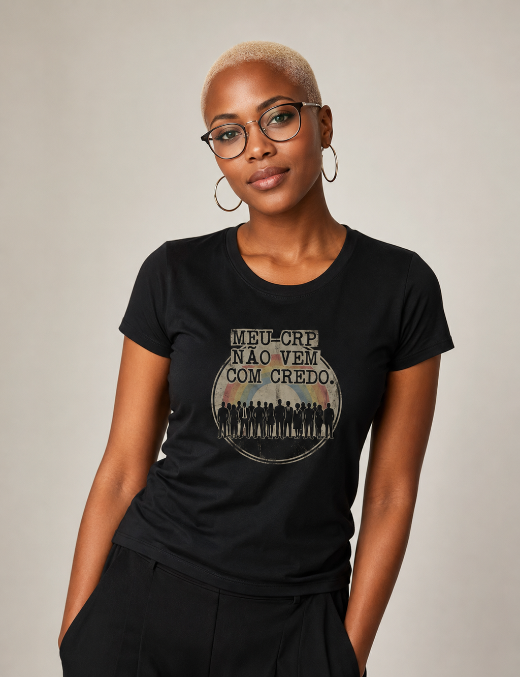 Camiseta "Meu CRP Não Vem Com Credo" | Psicologia Laica, Ética e Diversidade