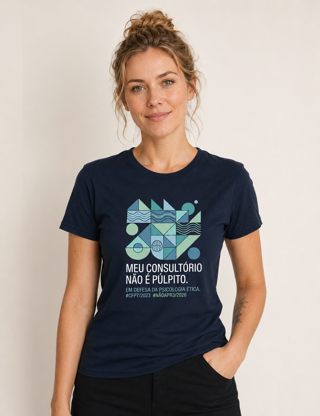 Camiseta "Meu Consultório Não É Púlpito" | Em Defesa da Psicologia Ética e Laica