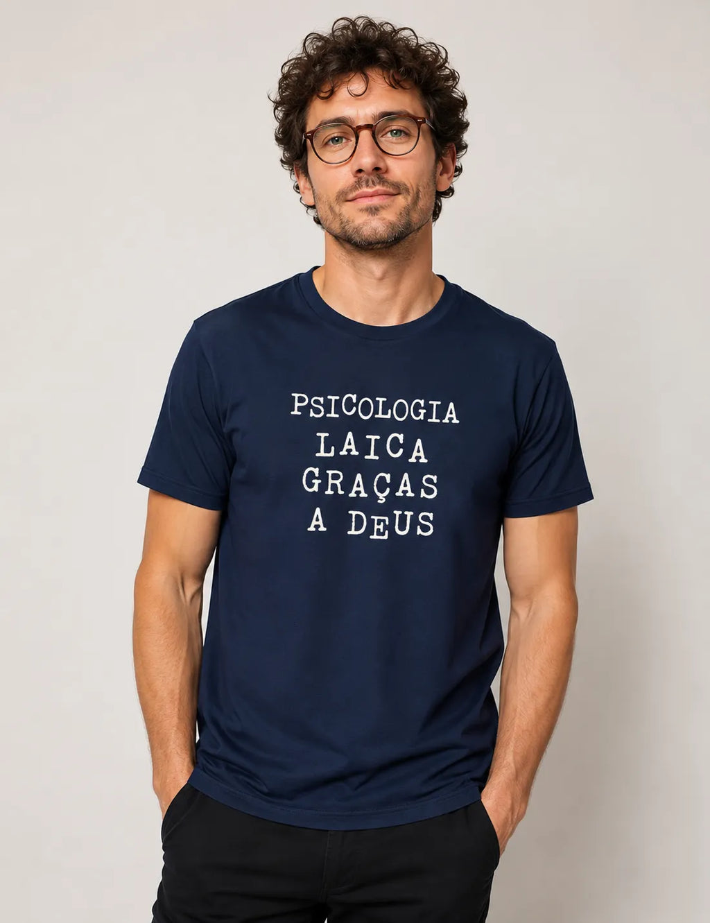 Camiseta "Psicologia Laica Graças a Deus" | Humor, Ironia e Ética Profissional