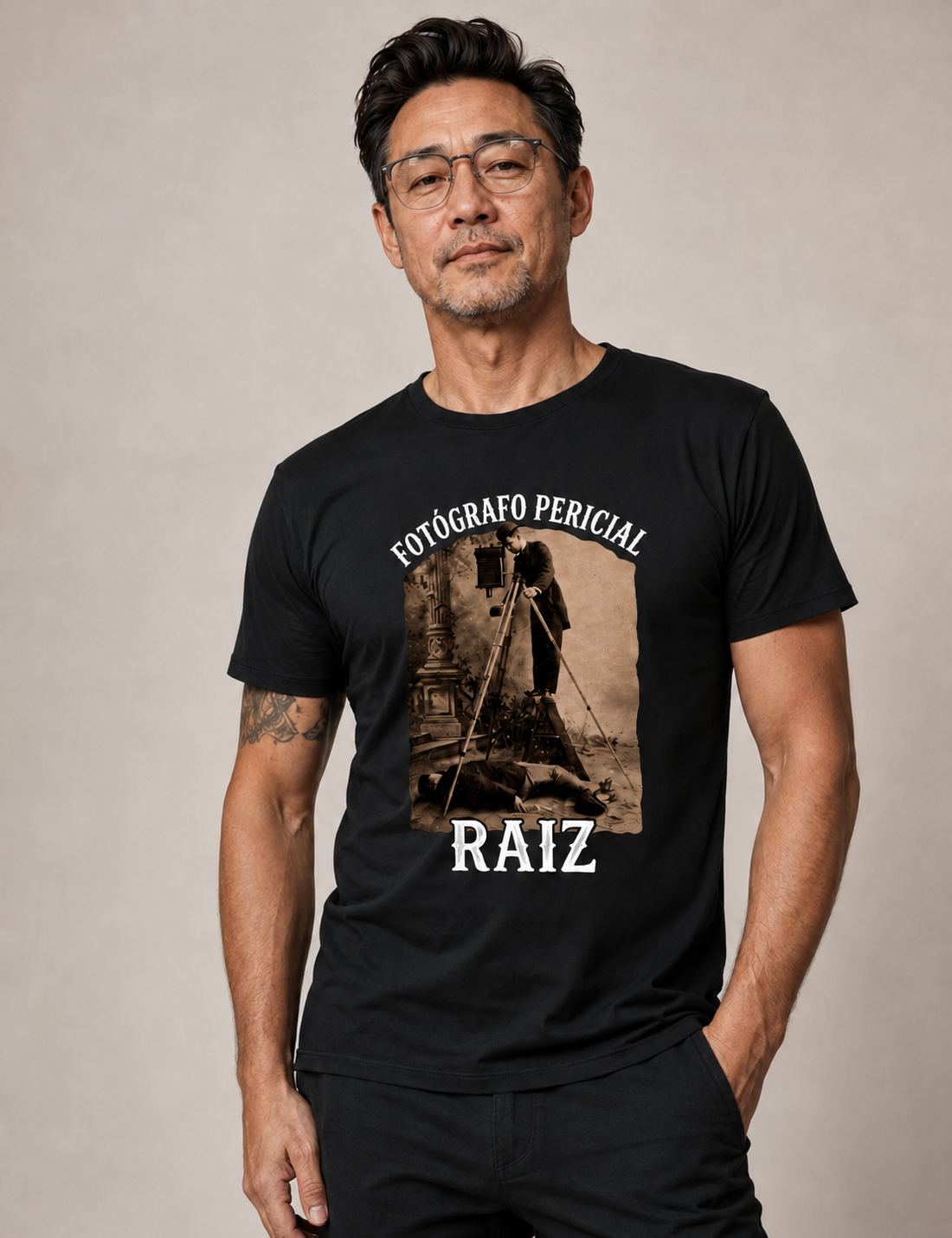 Camiseta "Fotógrafo Pericial Raiz" | Homenagem Vintage