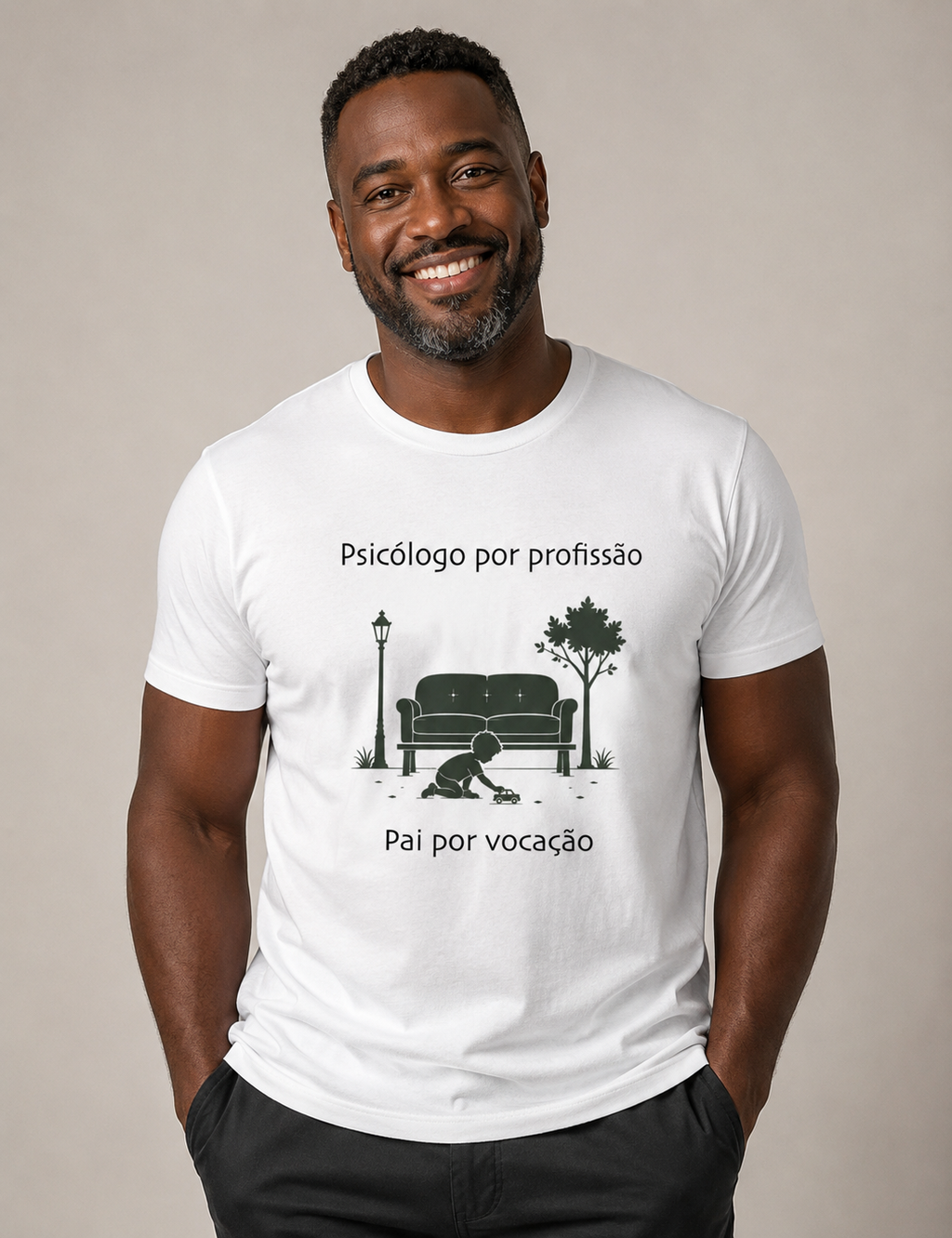 Camiseta "Psicólogo por Profissão, Pai por Vocação" – O Equilíbrio da Escuta