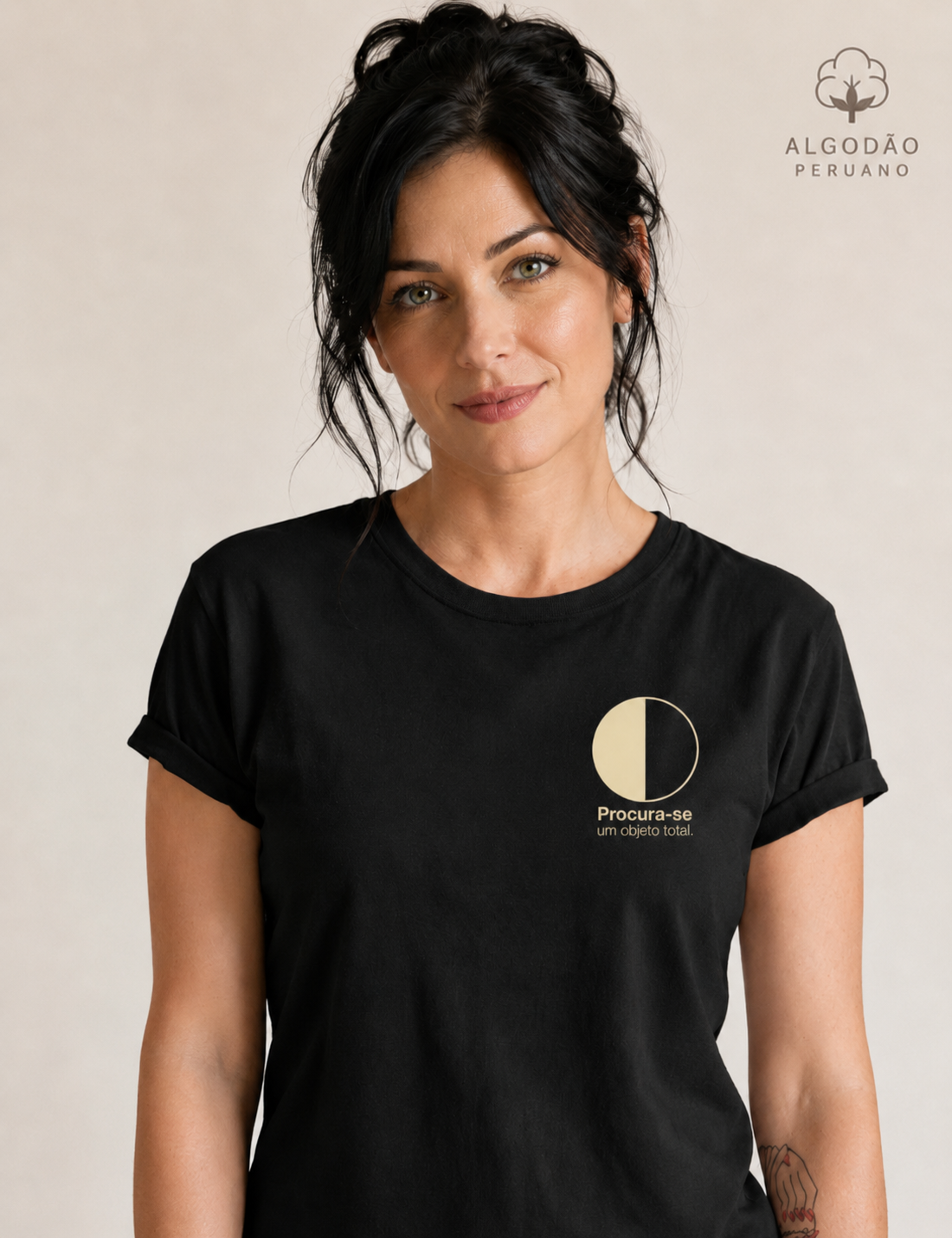 Camiseta Algodão Peruano Psicanálise Melanie Klein - Procura-se um Objeto Total | Minimalista Geométrica