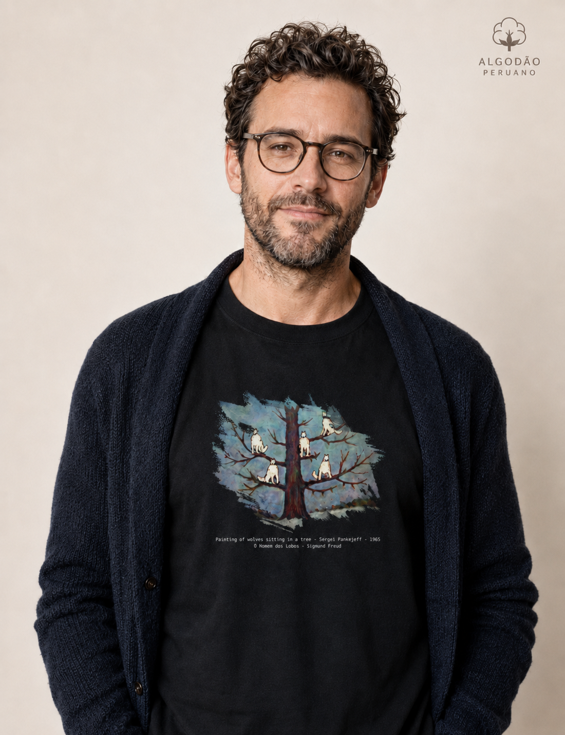 Camiseta Algodão Peruano "O Homem dos Lobos" | O Caso Clínico de Freud