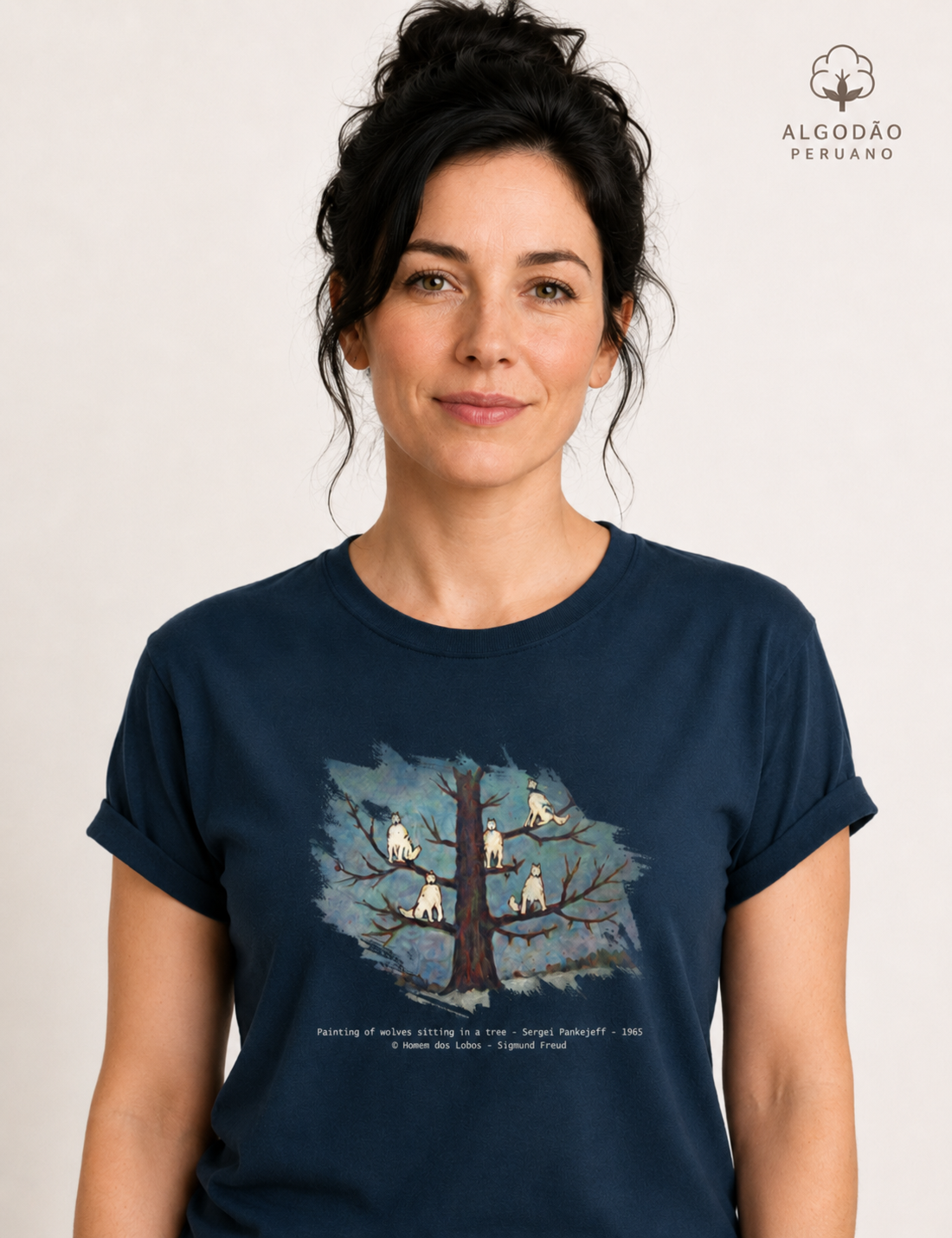 Camiseta Algodão Peruano "O Homem dos Lobos" | O Caso Clínico de Freud