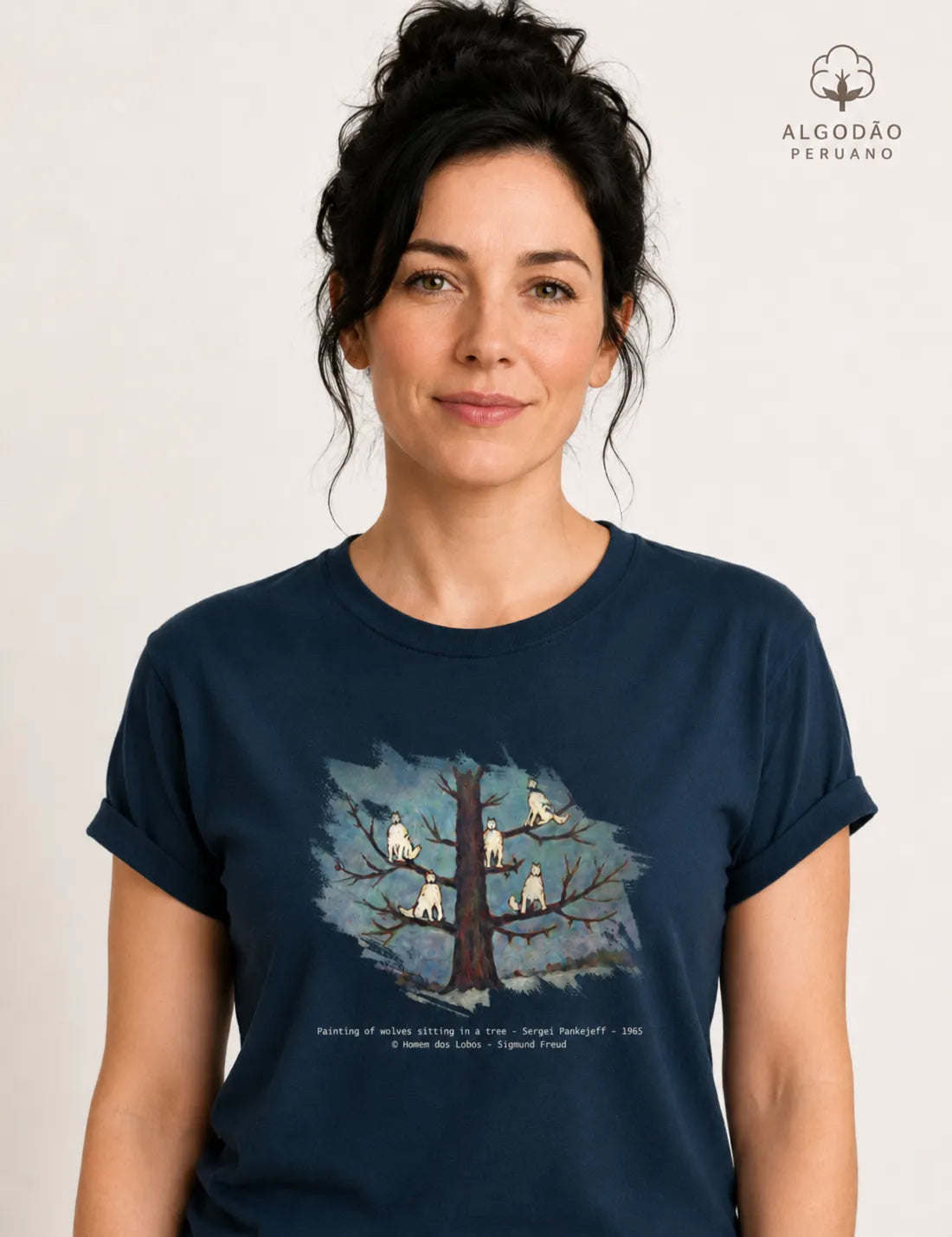 Camiseta Algodão Peruano "O Homem dos Lobos" | O Caso Clínico de Freud