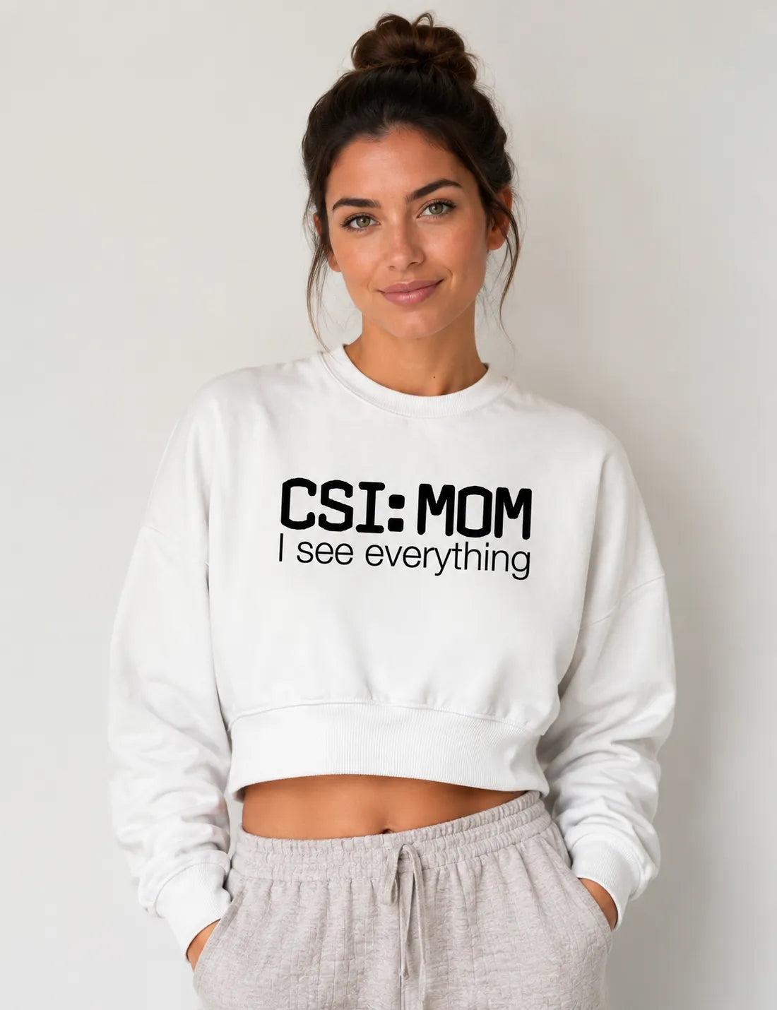 Cropped Moletom Maternidade Forense - CSI: Mom | Minimalista
