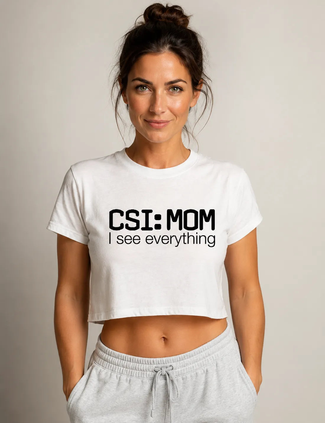 Camiseta Cropped Maternidade Forense - CSI: Mom | Minimalista