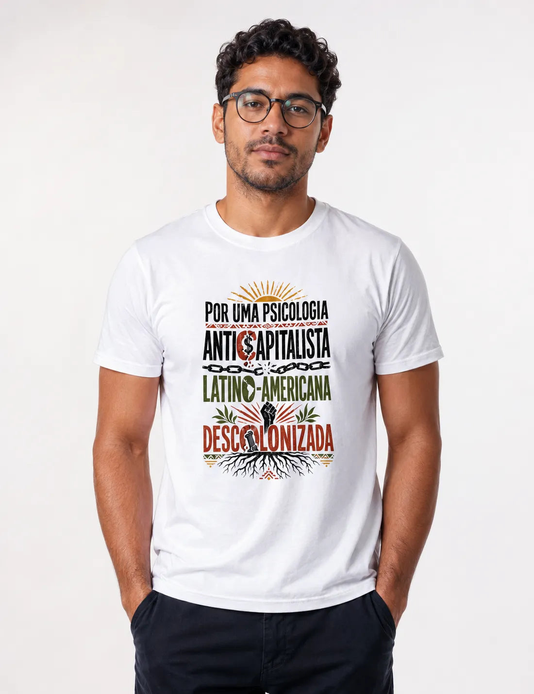 Camiseta "Psicologia Anticapitalista, Latino-Americana e Descolonizada" | O Manifesto da Luta
