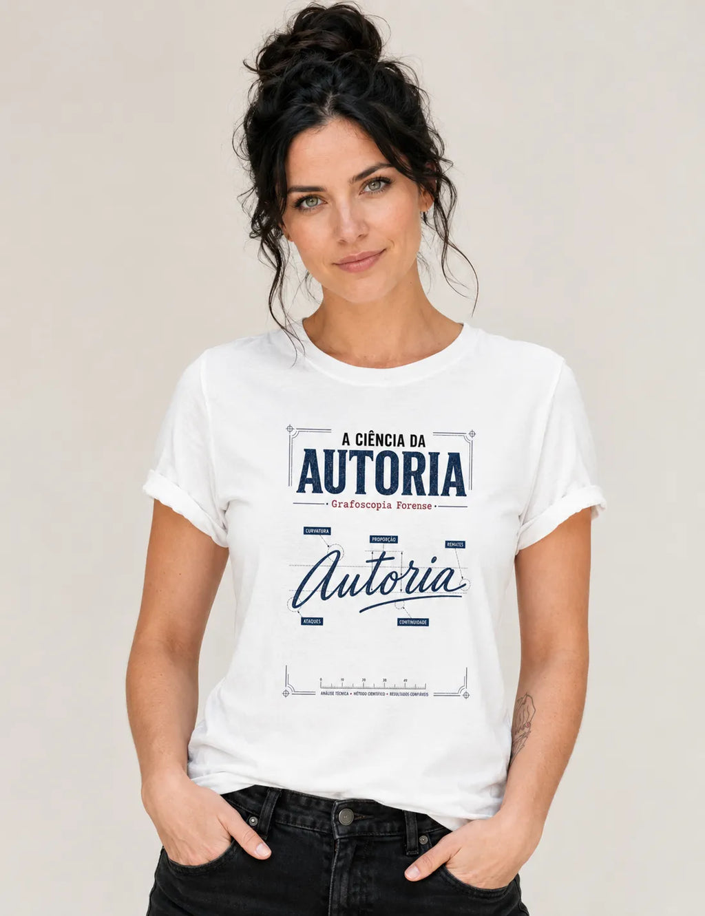 Camiseta Forense "A Ciência da Autoria" | Grafoscopia e Perícia Grafotécnica