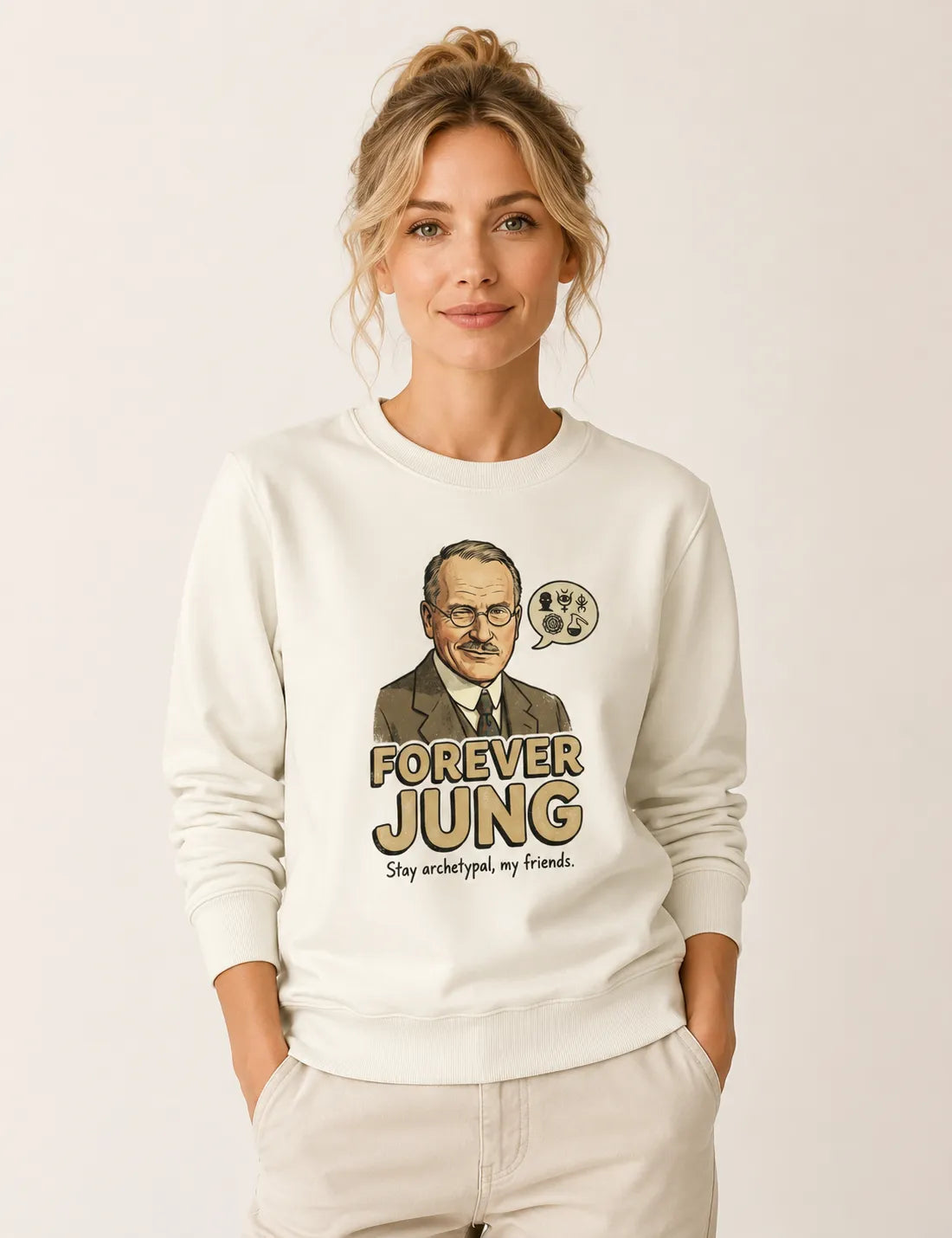 Suéter Moletom Psicanalítica Carl Jung - Forever Jung (Archetypal) | Pop Art Vintage