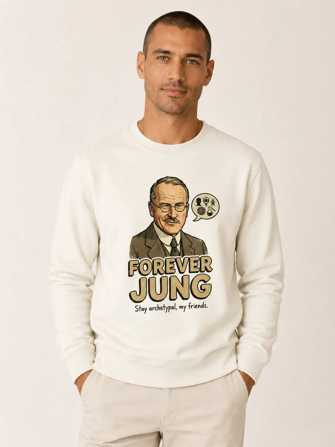 Suéter Moletom Psicanalítica Carl Jung - Forever Jung (Archetypal) | Pop Art Vintage