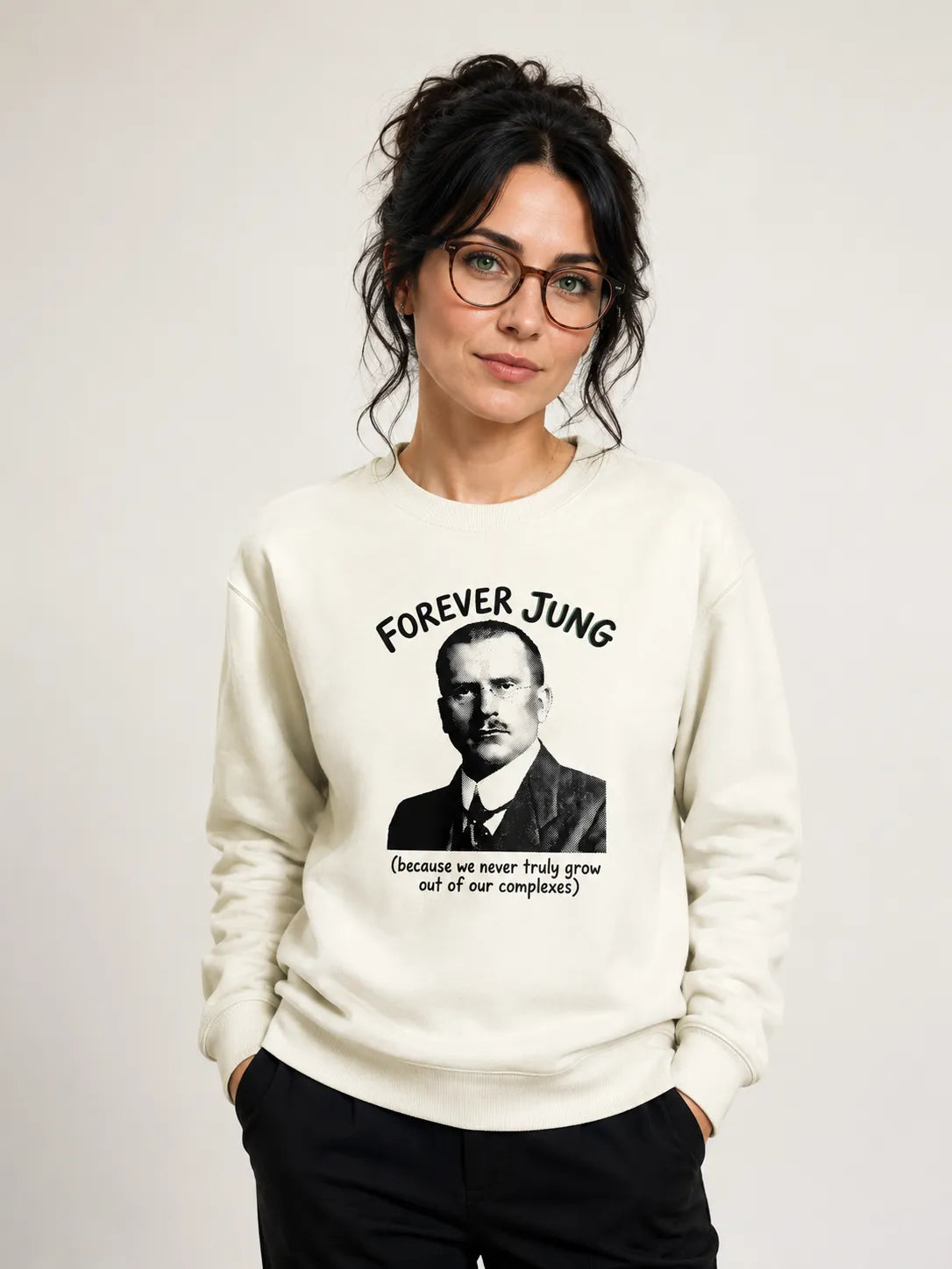 Suéter Moletom Psicanalítica Carl Jung - Forever Jung (Complexes) | Retrô Noir
