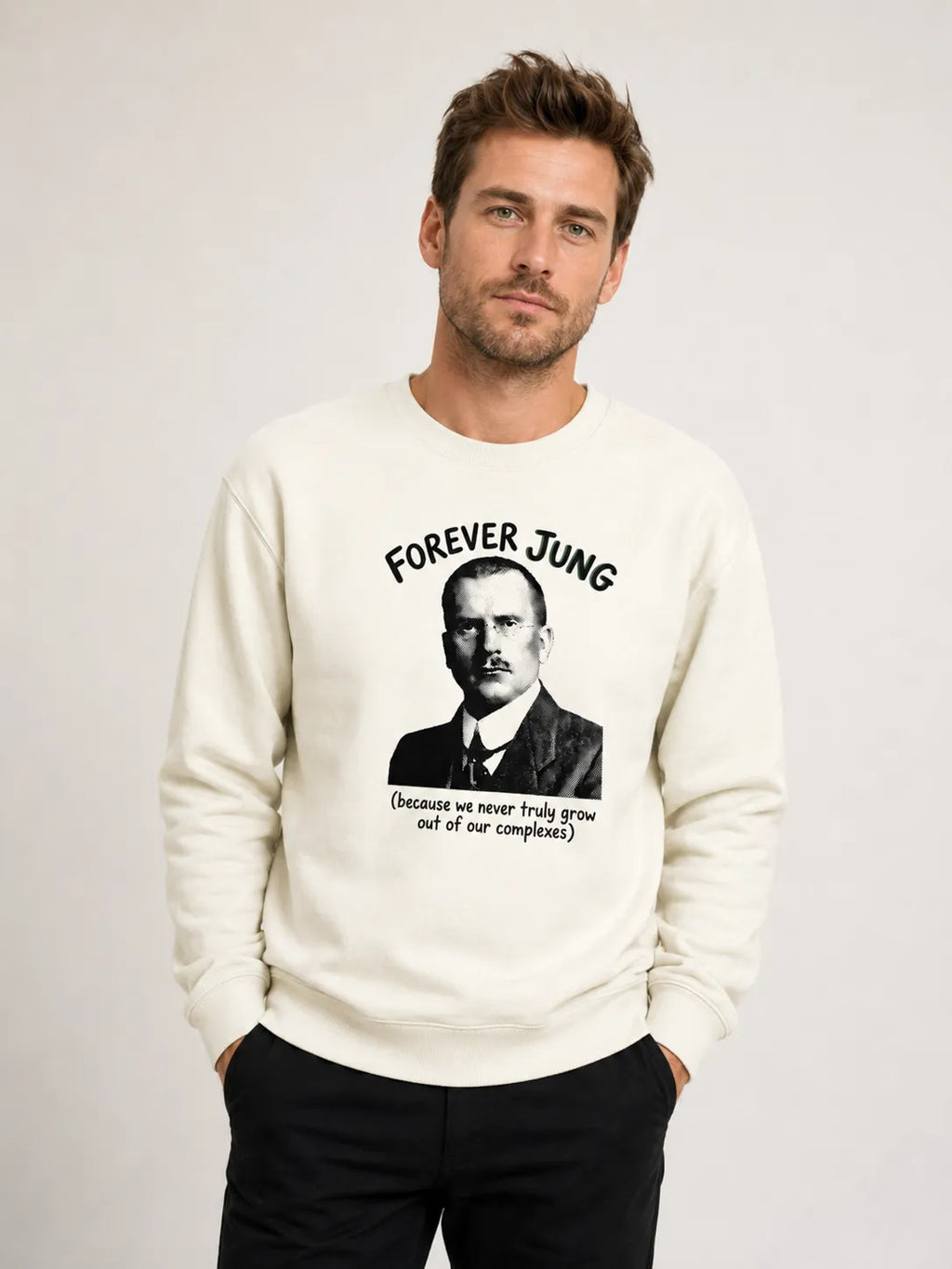 Suéter Moletom Psicanalítica Carl Jung - Forever Jung (Complexes) | Retrô Noir
