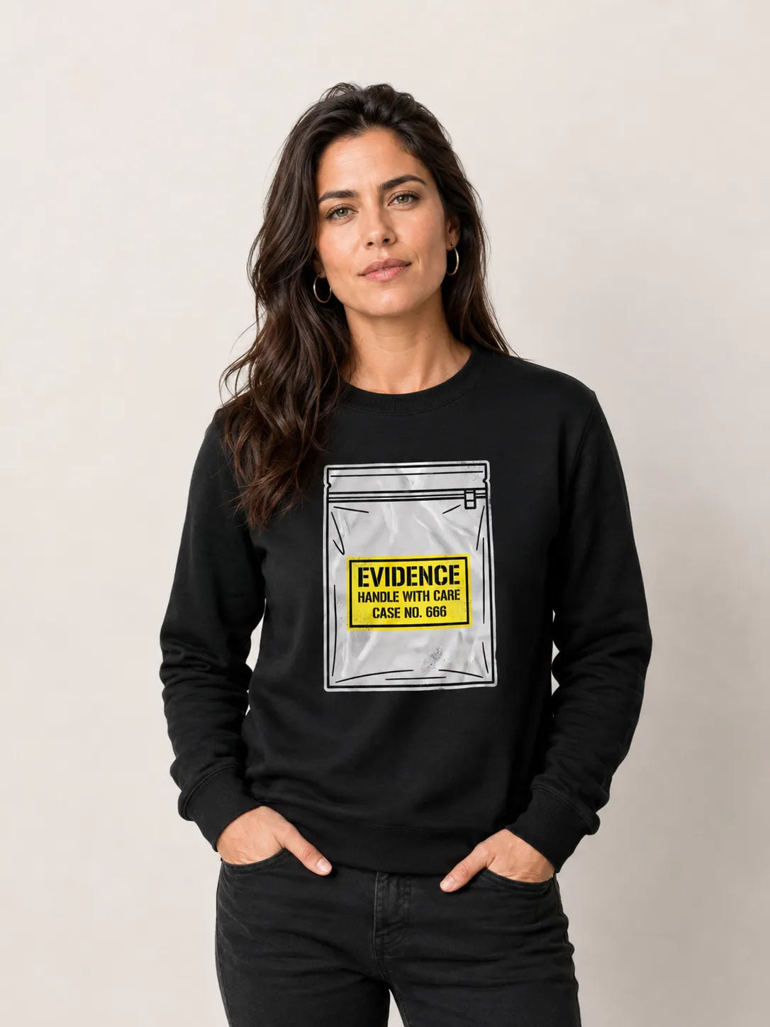 Suéter Moletom True Crime "Evidence Bag" | Caso Nº 666
