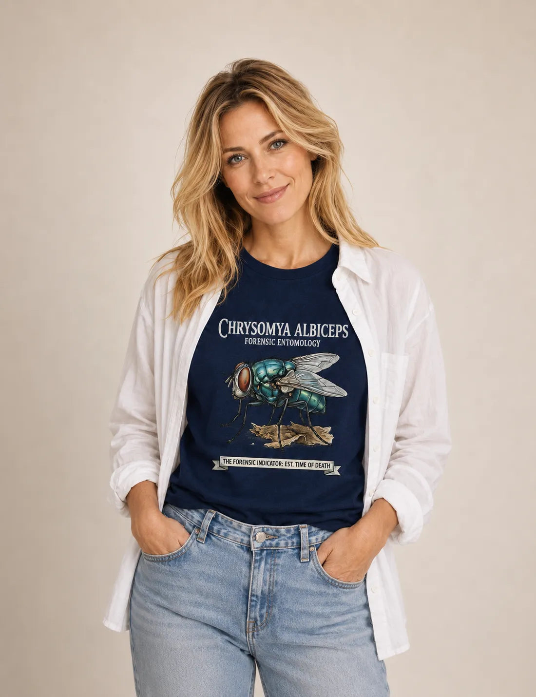 Camiseta Entomologia Forense - Chrysomya Albiceps (Est. Time of Death) | Graphic Tee