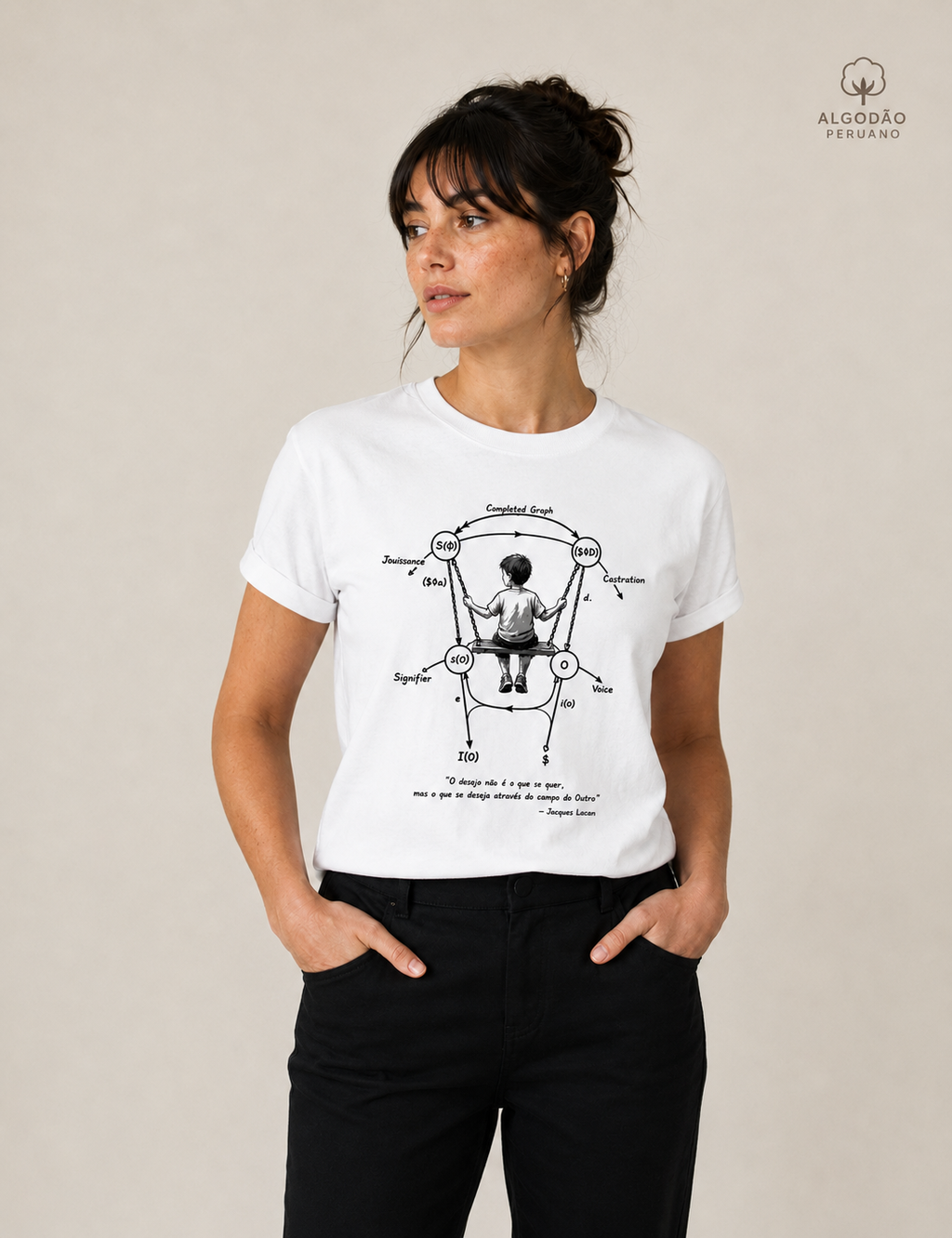 Camiseta Algodão Peruano Psicanálise Lacaniana | O Grafo do Desejo