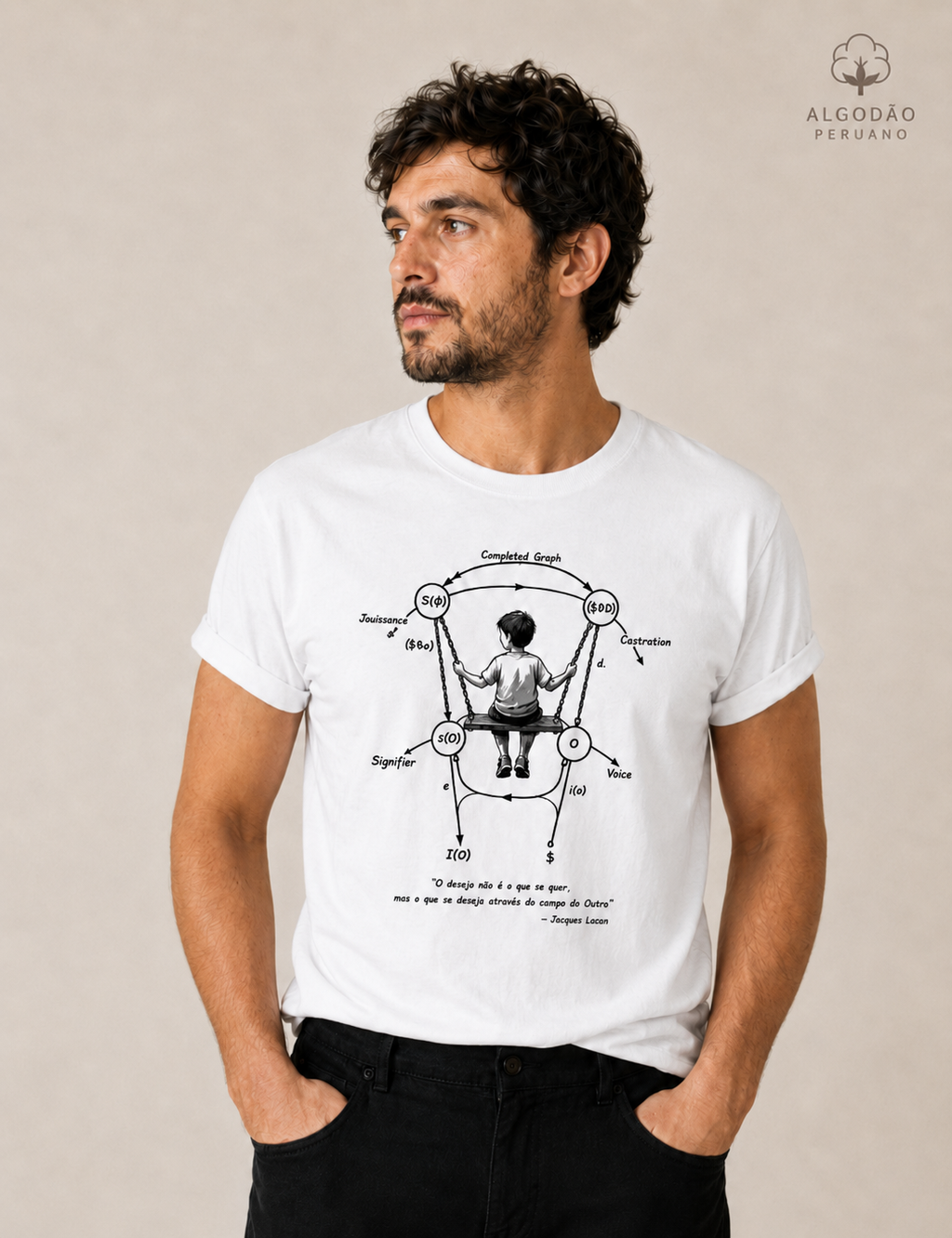 Camiseta Algodão Peruano Psicanálise Lacaniana | O Grafo do Desejo