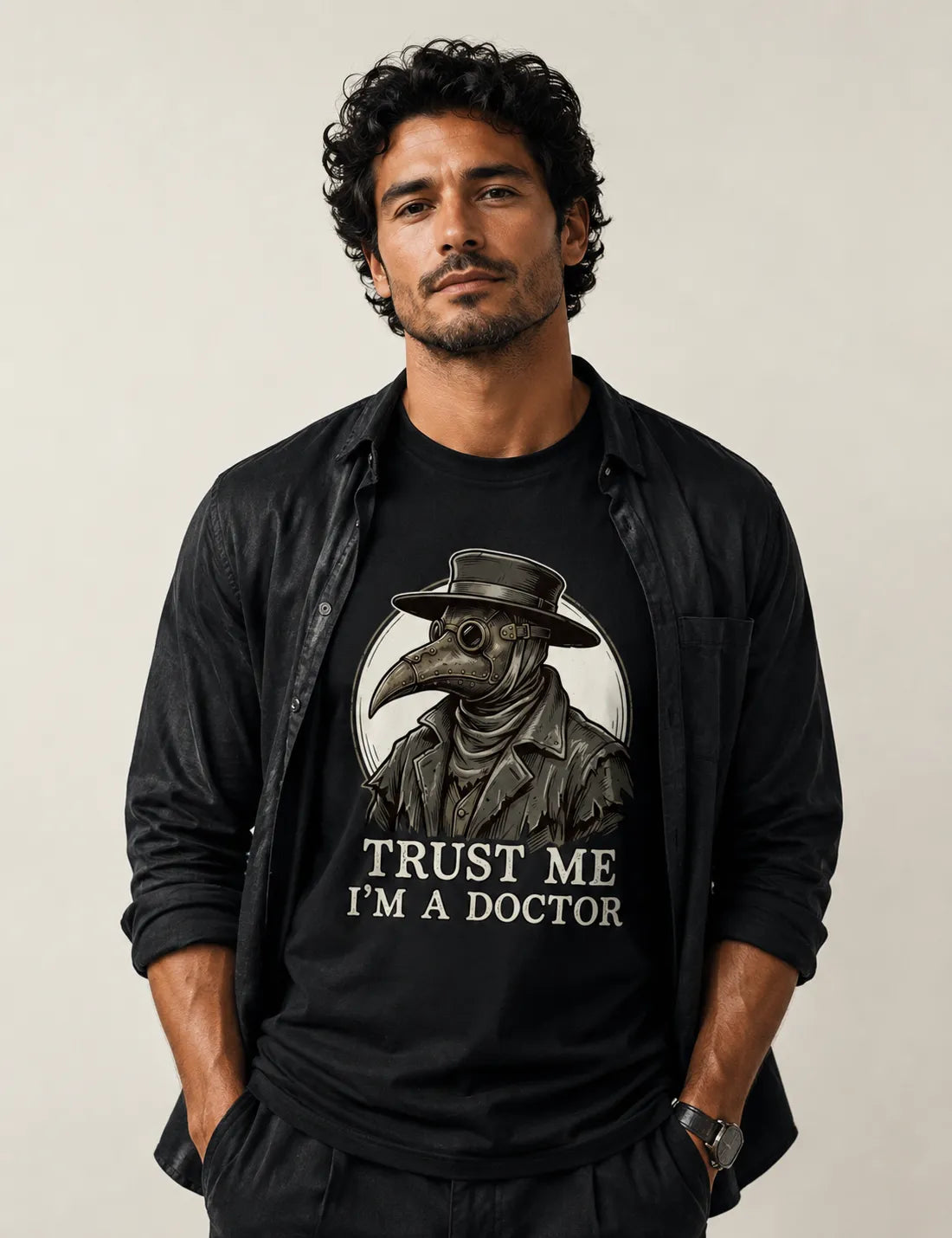 Camiseta Medicina Legal "Plague Doctor" | O Último Diagnóstico