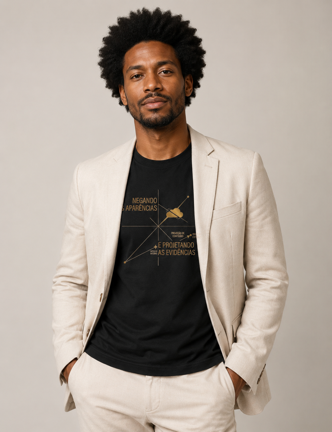 Camiseta Psicanálise Anna Freud - Mecanismos de Defesa (Negação e Projeção) | Diagrama Minimalista