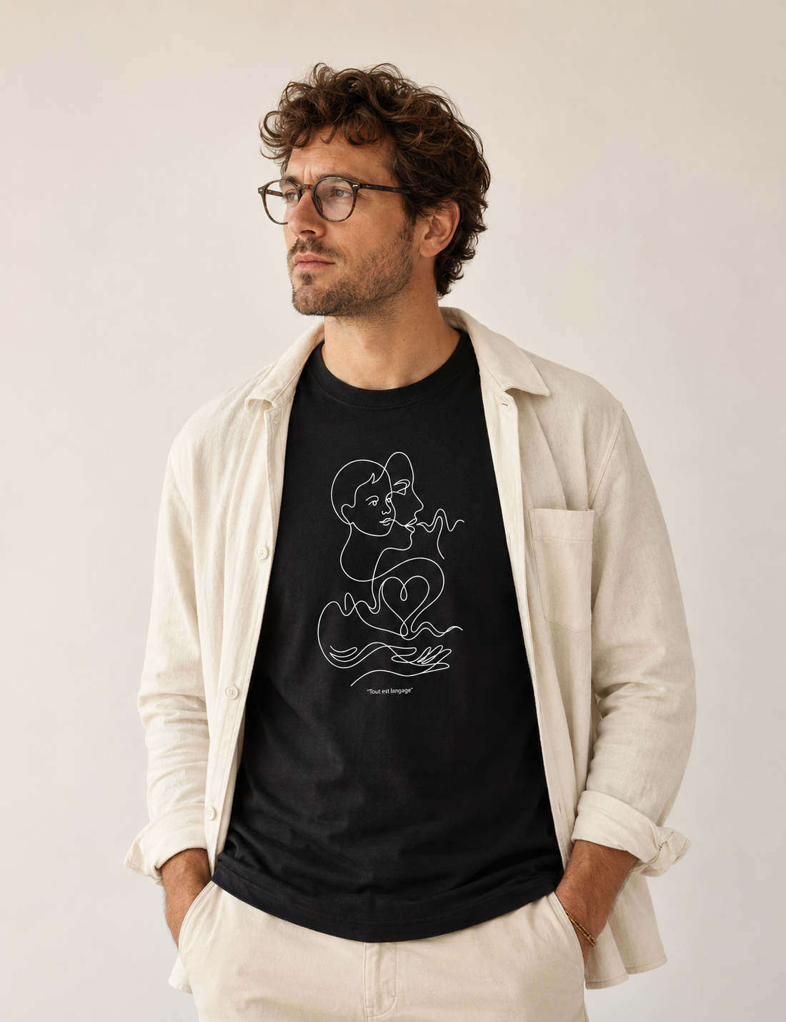 Camiseta Psicanálise Françoise Dolto - Tudo É Linguagem (Tout est langage) | Line Art Poética